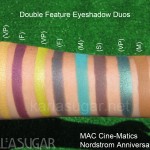 MAC, Cinematics, Cine-matics, Nordstrom Anniversary, 2011, swatches, eyeshadow duo, Double Feature, KarlaSugar, Karla Sugar