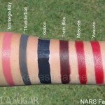 NARS, fall, 2011, swatches, Montego Bay, Thunderball, Galion, Train Bleu, Mascate, Vesuvio, KarlaSugar, Karla Sugar