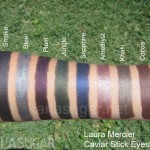 Laura Mercier, Caviar Stick Eyeshadow, swatches, Smoke, Steel, Plum, Jungle, Sapphire, Amethyst, Khaki, Cocoa, KarlaSugar, Karla Sugar