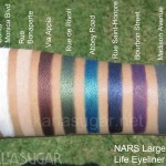 NARS, Larger than Life, eyeliner, swatches, Santa Monica Blvd, Rue Bonaparte, Via Appia, Rue de Rivoli, Abbey Road, Rue Saint-Honore, Bourbon Street, Madison Avenue, KarlaSugar, Karla Sugar