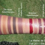 Le Metier de Beaute, LMdB, fall 2011, Silk Road, Kaleidoscope, swatches, Empress, KarlaSugar, Karla Sugar