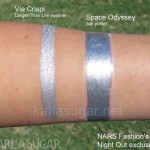 NARS, Fashion's Night Out, swatches, Via Crispi, Space Odyssey, KarlaSugar, Karla Sugar