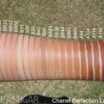 Chanel, Perfection Lumiere, foundation, swatches, Beige Rose, Beige, Beige Ambre, Ambre, BR12, BR22, BR32, BR42, BR52, B10, B20, B30, B40, B60, BA24, BA34, BA44, BA54, BA64, A94, A104, A114, A134, A154, KarlaSugar, Karla Sugar