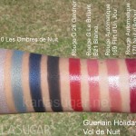 Guerlain, holiday 2011, Belle de Nuit, Vol de Nuit, swatches, Les Ombres de Nuit, Gardner, Bianca, Flirt d'Un Jour, Nuit d'Amour, KarlaSugar, Karla Sugar
