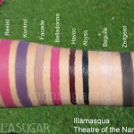 Illamasqua, Theatre of the Nameless, swatches, Resist, Kontrol, Facade, Belladonna, Havoc, Abyss, Beguile, Zeitgeist, KarlaSugar, Karla Sugar