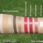 Dior, holiday 2011, swatches, Couture Golds, Belle de Nuit, Nocturne, Versailles, Or Etoile, Rouge Dior, KarlaSugar, Karla Sugar