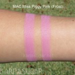 MAC, Miss Piggy Pink, swatches, Muppets, eyeshadow, KarlaSugar, Karla Sugar