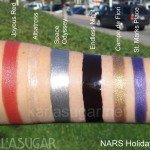 NARS, holiday, 2011 swatches, Joyous Red lipstick, Albatross lipgloss, Space Odyssey, Endless Night, Campo de Fiori, St. Marks Place, Larger than Life Eyeliner, KarlaSugar, Karla Sugar