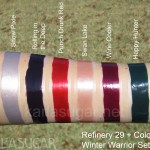 Refinery 29, Color Club, holiday 2011, swatches, Snow Pixie, Rolling in the Deep, Punch Drunk Red, Swan Lake, Wine Cooler, Happy Hunter, KarlaSugar, Karla Sugar