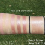 Bobbi Brown, Rose Gold, Shimmerbrick, Shimmer Brick, swatches, KarlaSugar, Karla Sugar