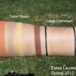 Estee Lauder, Topaz, spring 2012, swatches, Topaz Mosaic, quint, Topaz Chameleon, Illuminating Powder Gelee, KarlaSugar, Karla Sugar