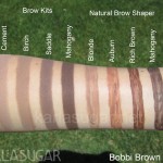 Bobbi Brown, swatches, Brow Kits, light, dark, Cement, Birch, Saddle, Mahogany, Natural Brow Shaper, Blonde, Auburn, Rich Brown, KarlaSugar, Karla Sugar