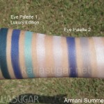 Armani, summer, 2012, swatches, eyeshadow quads, eye palette, KarlaSugar, Karla Sugar