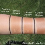 Givenchy, Poudre Bonne Mine, Healthy Glow Powder, summer bronzer, swatches, 2012, Premiere Croisiere, Douce Croisiere, Ambre Croisiere, Extreme Croisiere, KarlaSugar, Karla Sugar