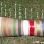 MAC, Hey Sailor, swatches, eyeshadow, Crystal Avalanche, Barefoot, Jaunty, Feeling Fresh, Nautical Navy, nail polish, Vestral White, Touch of Red, pigment, Old Gold, Naval Blue, KarlaSugar, Karla Sugar