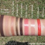 Chanel summer 2012, swatches, Sable Emouvant, Peche Cuivre, Khaki Dore, Brun Intense, En Vogue, Empreinte, Calypso, Sirocco, KarlaSugar, Karla Sugar