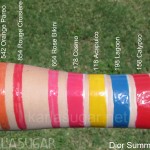 Dior, Summer Mix, 2012, swatches, 178 Cosmo, 158 Calypso, 118 Acapulco, 198 Lagoon, 542 Orange Pareo, 854 Rouge Croisiere, 664 Rose Bikini, lipgloss, nail polish, KarlaSugar, Karla Sugar