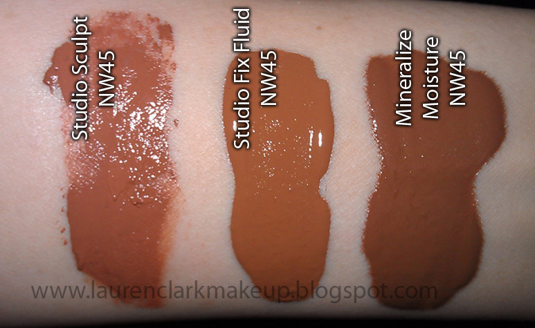 MAC foundation swatches